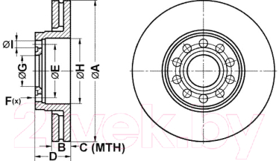 

Тормозной диск ATE, 24012501711
