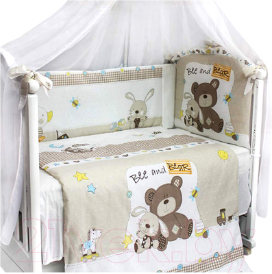 

Комплект постельный в кроватку L'Abeille, Amico 7