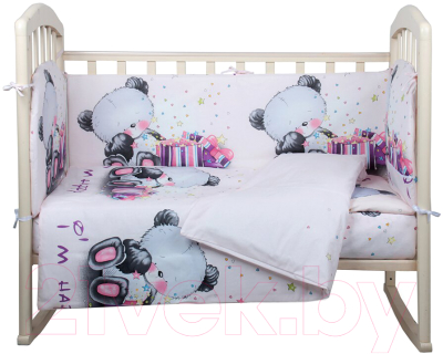 Комплект постельный для малышей Alis Счастливчик NEW 6 Девочка (бязь)