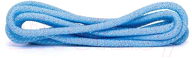 Скакалка для художественной гимнастики Amely RGJ-304 (3м, голубой/серебристый/люрекс)