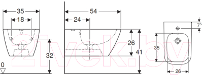 Биде подвесное Geberit Smyle Square 500.209.01.1