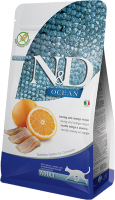 Сухой корм для кошек Farmina N&D Grain Free Ocean Adult Herring & Orange (300г) - 