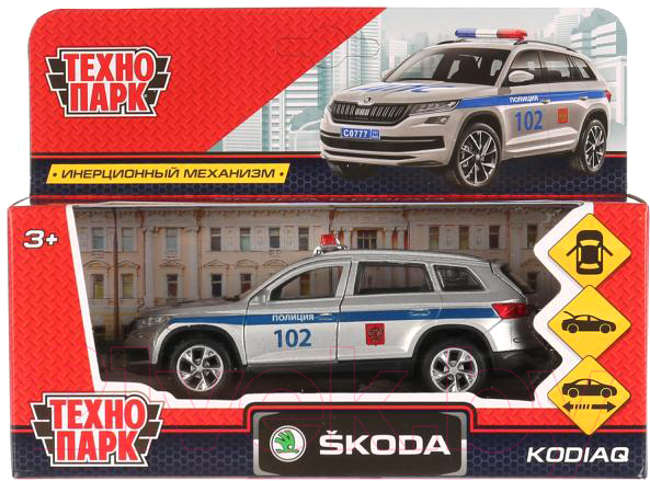 Автомобиль игрушечный Технопарк Skoda Kodiaq Полиция / KODIAQ-P — фото 3