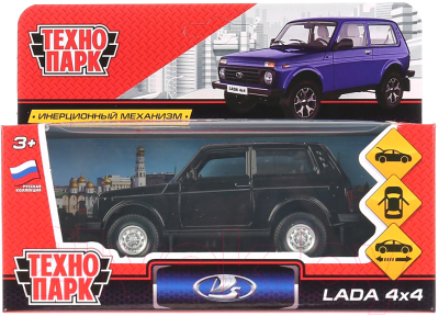Автомобиль игрушечный Технопарк Lada 4x4 / LADA4X4-BK
