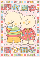

Плед для малышей ОТК, Два медведя 100x140 / D321511/12RO