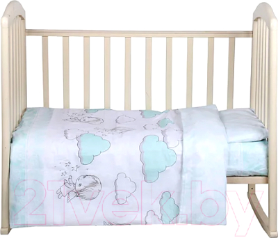 Комплект постельный для малышей Alis Маленький ангел 3 (мятный)