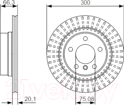 Тормозной диск Bosch 0986479044