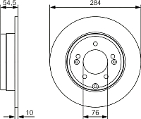 Тормозной диск Bosch 0986479T49