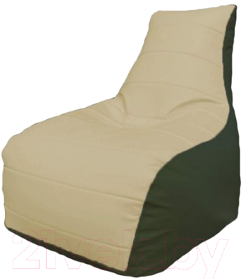 Бескаркасное кресло Flagman Бумеранг Б1.3-02 (светло-бежевый/зеленый)