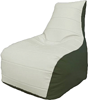 Бескаркасное кресло Flagman Бумеранг Б1.3-03 (белый/зеленый) - 