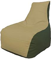 Бескаркасное кресло Flagman Бумеранг Б1.3-05 (бежевый/зеленый) - 