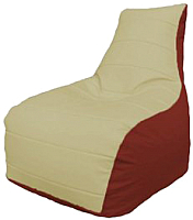 Бескаркасное кресло Flagman Бумеранг Б1.3-07 (светло-бежевый/красный) - 