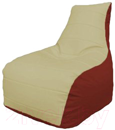 Бескаркасное кресло Flagman Бумеранг Б1.3-07 (светло-бежевый/красный)