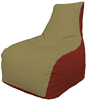 Бескаркасное кресло Flagman Бумеранг Б1.3-09 (бежевый/красный) - 