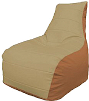 Бескаркасное кресло Flagman Бумеранг Б1.3-14 (бежевый/оранжевый) - 
