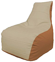 Бескаркасное кресло Flagman Бумеранг Б1.3-17 (светло-бежевый/оранжевый) - 