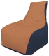 Бескаркасное кресло Flagman Бумеранг Б1.3-22 (оранжевый/синий) - 