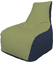 Бескаркасное кресло Flagman Бумеранг Б1.3-27 (оливковый/синий) - 