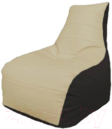 Бескаркасное кресло Flagman Бумеранг Б1.3-37 (светло-бежевый/черный)