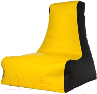 Бескаркасное кресло Flagman Бумеранг Б1.3-39 (чёрный/желтый)