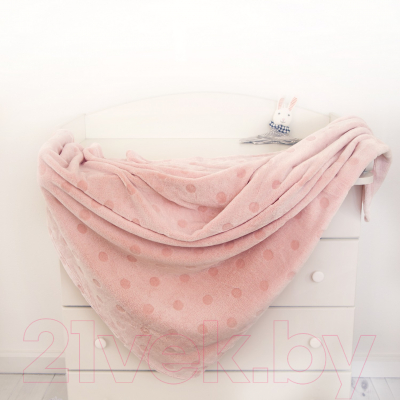 Плед для малышей ОТК Горох 100x140 / MV31364/3RO (розовый)