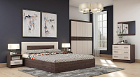 Комплект мебели для спальни Астрид Мебель Сити-3 / ЦРК.СИТ.03 (анкор темный/анкор белый) - 