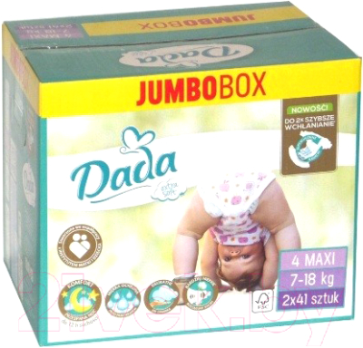 Подгузники детские Dada Extra Soft Maxi 4 Jumbo Box (82шт)