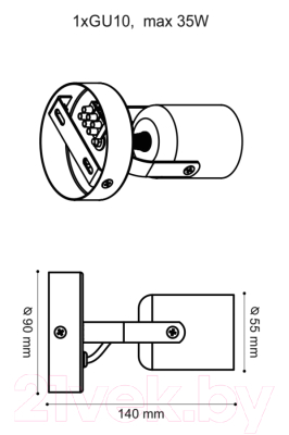 Спот Vesta Light 65331 (черный)