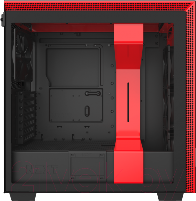 Корпус для компьютера NZXT H710 (CA-H710B-BR) (черный/красный)