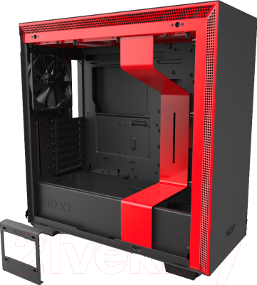 Корпус для компьютера NZXT H710 (CA-H710B-BR) (черный/красный)