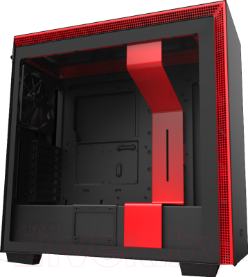 Корпус для компьютера NZXT H710 (CA-H710B-BR) (черный/красный)