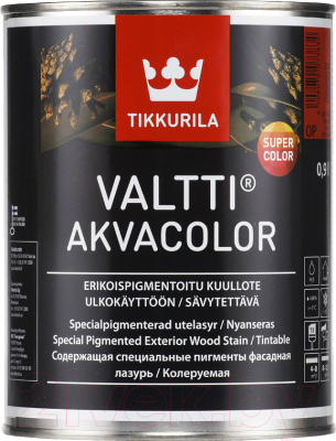 Лазурь для древесины Tikkurila Валтти Акваколор (900мл, бесцветный)