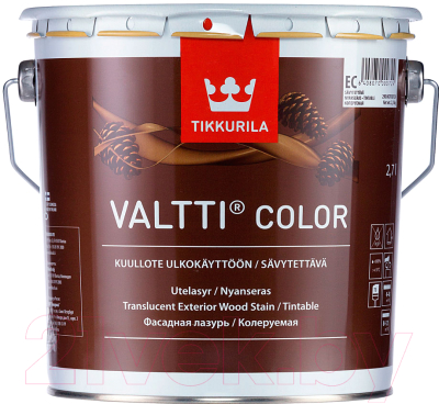 Лазурь для древесины Tikkurila Валтти Колор ЕС (2.7л, бесцветный)
