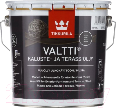 Масло для древесины Tikkurila Валтти Калусте (9л, черный)