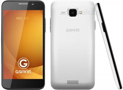 Смартфон Gigabyte GSmart Alto A2 (черно-белый) - передняя, задняя и боковая панели