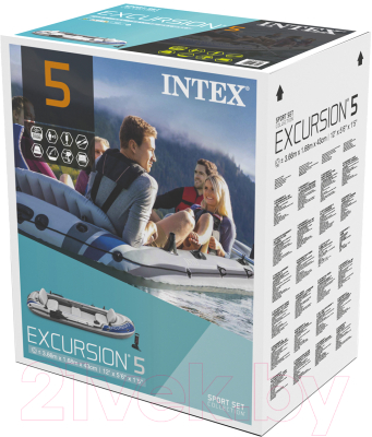 Надувная лодка Intex Excursion-5 / 68325NP