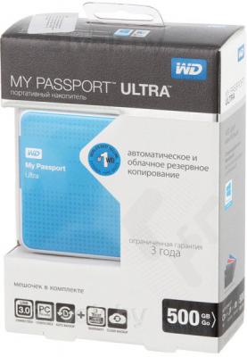 Внешний жесткий диск Western Digital My Passport Ultra 500GB Blue (WDBLNP5000ABL) - упаковка