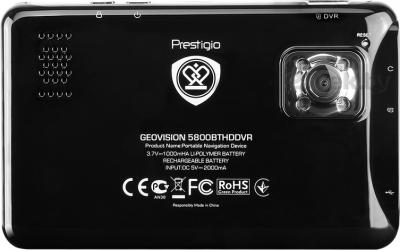 GPS навигатор Prestigio GeoVision 5850 HDDVR (PGPS5850CIS8HDDVRNV) - вид сзади