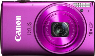 Компактный фотоаппарат Canon IXUS 255 HS (розовый) - вид спереди