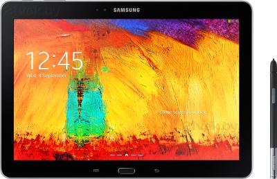 Планшет Samsung Galaxy Note 10.1 2014 Edition SM-P601 (32GB, 3G, Black) - фронтальный вид со стилусом