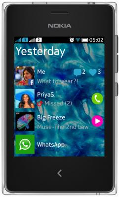Мобильный телефон Nokia Asha 502 Dual (Black) - общий вид