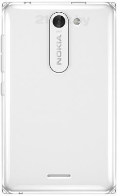 Мобильный телефон Nokia Asha 502 Dual (белый) - задняя панель