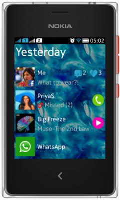 Мобильный телефон Nokia Asha 502 Dual (Red) - общий вид