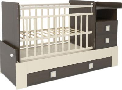 Детская кровать-трансформер СКВ 830038-9 (венге-бежевый) - общий вид