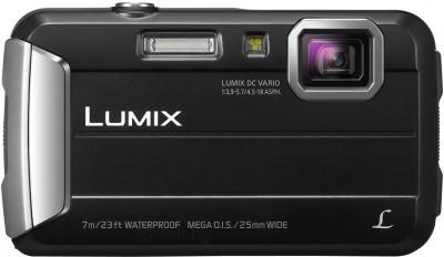 Компактный фотоаппарат Panasonic Lumix DMC-FT25EE-K - вид спереди