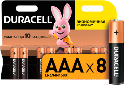 Комплект батареек Duracell Basic LR03 (8шт)