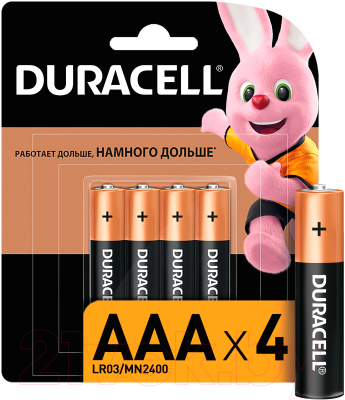 Комплект батареек Duracell Basic LR03 (4шт)