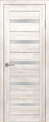 Дверь межкомнатная Лайт 7 60x200 (латте/стекло белый сатинат)