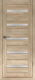 Дверь межкомнатная Лайт 7 60x200 (дуб мокко/стекло белый сатинат) - 