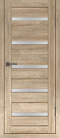 Дверь межкомнатная Лайт 7 80x200 (дуб мокко/стекло белый сатинат) - 